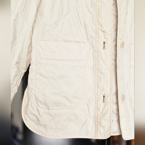 Abercrombie & Fitch Cream Quilted Liner Jacket - Picture 4 of 8